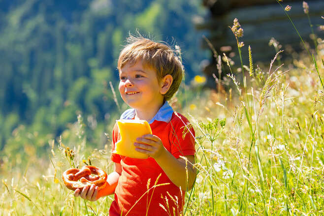 Die Pausen sind das beste beim Wandern mit Kindern!