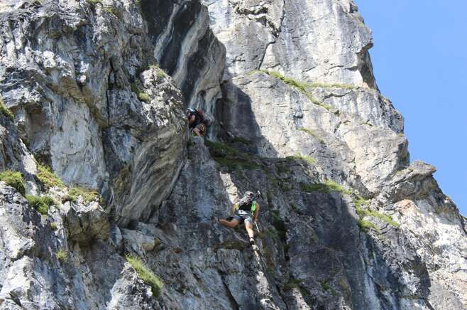 Der Mindelheimer Klettersteig im Kleinwalsertal.