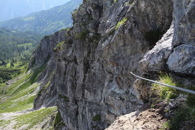 Der Walser Klettersteig im Kleinwalsertal.