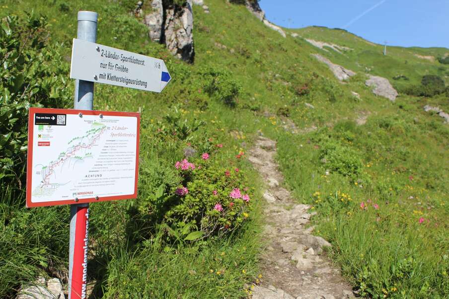 2 Länder Sportklettersteig im Kleinwalsertal.