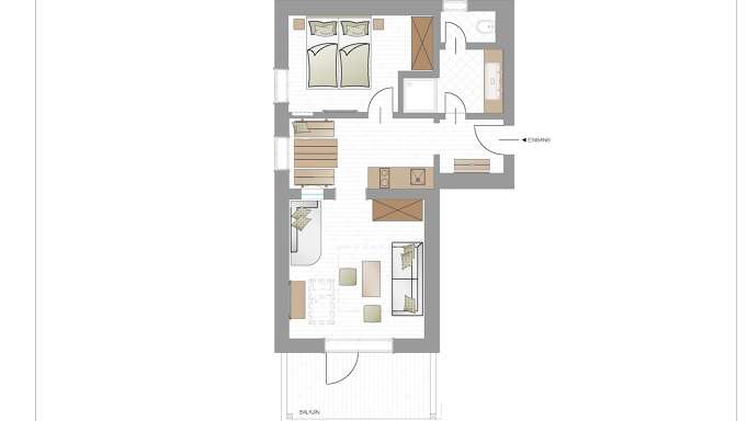 Grundriss der Ferienwohnung Nr. 66 in Österreich